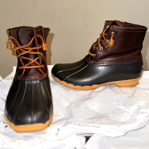 Sperry Women’s Saltwater Duck Boots in Brown - Picture 5 of 8